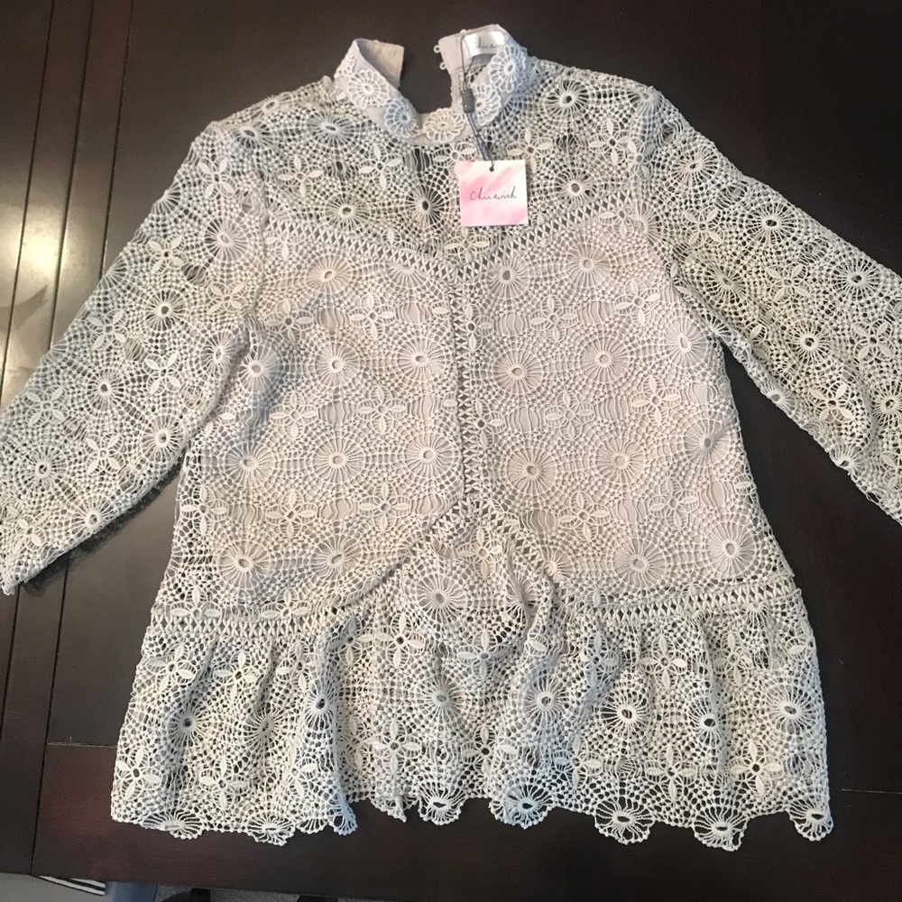 Gray Chic Wish lace top